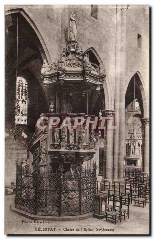 CPA Selestat Pulpit of I Church St Georges