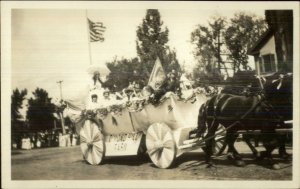 Parade Float Dimond Hill Farm - Hopkinton NH? Written on Back RPPC c1910