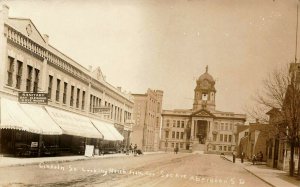 Aberdeen SD Lincoln Street Storefronts Billiard Pool Parlor Real Photo Postcard