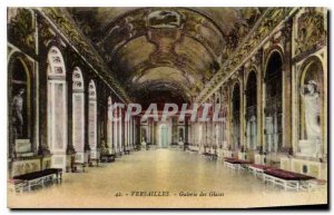 Postcard Old Versailles Hall of Mirrors