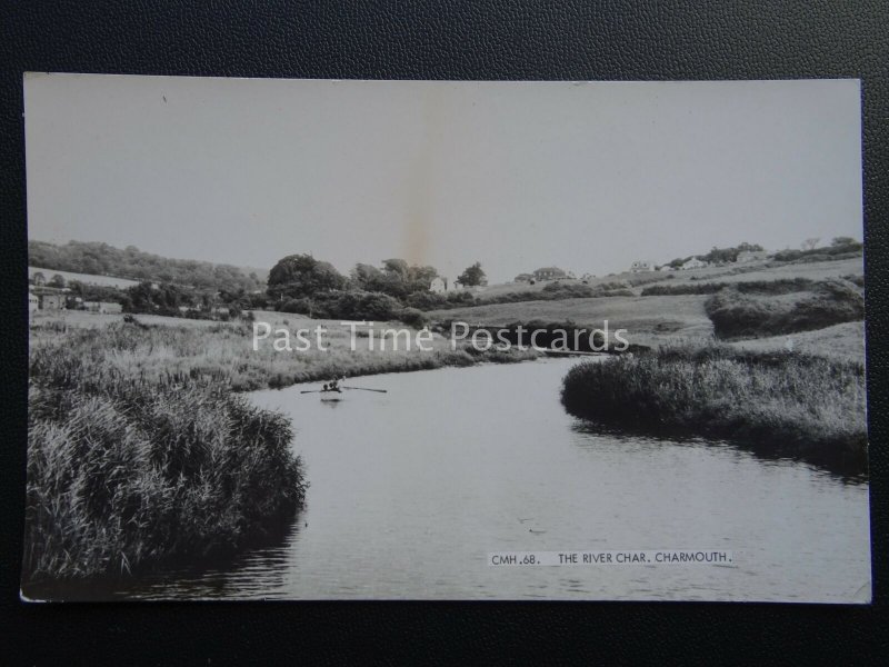 Dorset CHARMOUTH Boating on the RIVER CHAR - Old RP Postcard by Frith