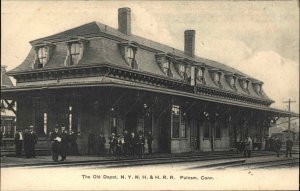 Putnam CT NYNH&H RR Train Station Depot c1910 Postcard