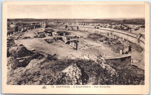 Postcard - The Amphitheater, Full View - Carthage, Tunisia