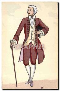 Old Postcard History of Costume French Reign of Louis XV in 1771