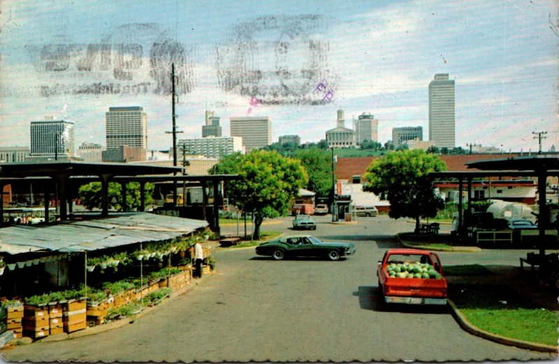 Tennessee Nashville Skyline Seen From The Farmers Market 1978