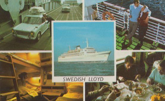 Swedish Lloyd Boat Ship Dining Restaurant Lovers Bedroom 1970s Shipping Postcard