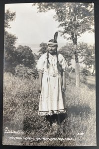 Mint USA Real Picture Postcard Native American Indian Girl Northern Wisconsin