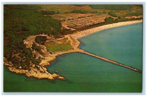 East Lyme Delaware DE Postcard Rocky Neck State Park Aerial View c1960 Unposted