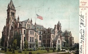 Vintage Postcard 1905 College Hall Building University Of Pennsylvania PPC Pub.