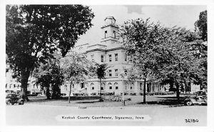 Keokuk County Courthouse real photo Sigourney, Iowa  