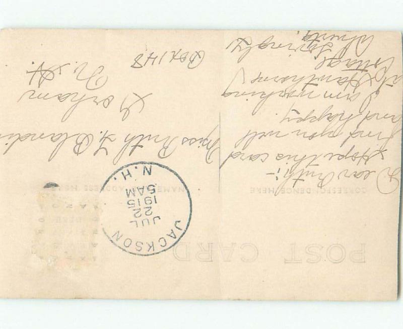 Pre-1920 rppc POSTMARKED JACKSON IN WHITE MOUTAINS Near Conway & Berlin NH i8463