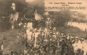 Belgian Congo The Crowd Awaiting the Arrival of the Colonial Minister 03.97