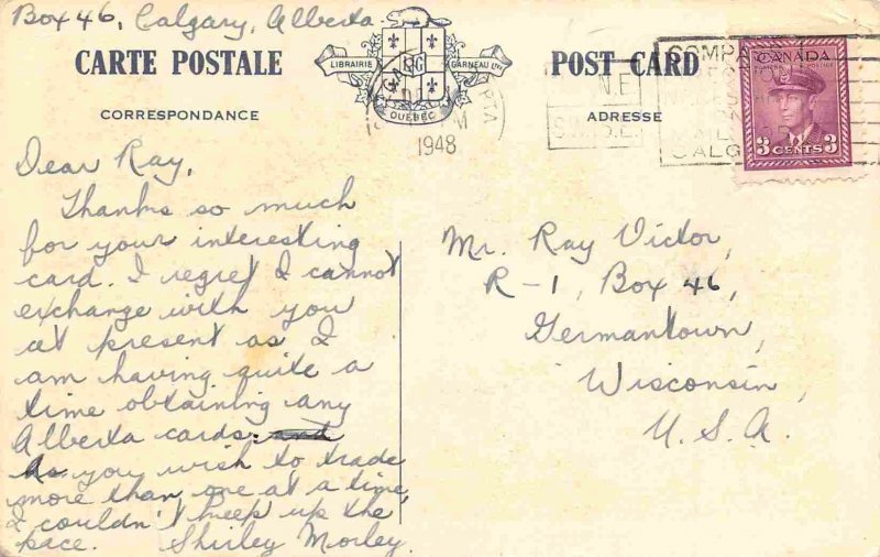 Outdoor Bakery Oven Quebec Canada 1948 postcard