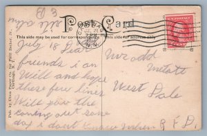 CARTHAGE NY BLACK RIVER 1917 ANTIQUE POSTCARD