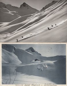 Skiing Race incl Hotel Regina Adelboden 2x Switzerland Postcard s