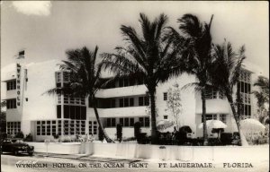 Fort Ft. Lauderdale FL Wynholm Hotel c1940s Real Photo Postcard