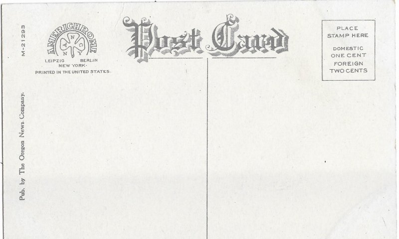 Moonlight Scene at Mouth of Columbia River Steamer Boat & Docks Oregon