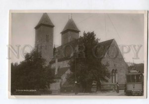 3132736 NORWAY BERGEN Tyskekirken TRAM Vintage photo PC