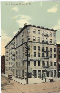 Hotel Stanwix Wagon & Man with Cart Albany New York