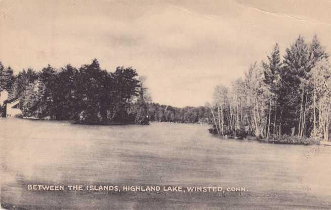 Between the Islands at Highland Lake - Winsted CT, Connecticut - pm 1956