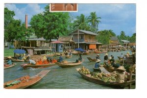 Floating Market, Wat Sye, Near Bangkok, Thailand, Used 1968
