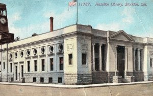 C.1910 Hazelton Library, Stockton, Cal. Postcard P131