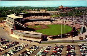 Milwaukee, WI Wisconsin COUNTY STADIUM Braves Baseball~Packers Football Postcard