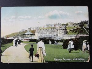 Kent FOLKESTONE Marine Gardens c1908 by Boots Cash Chemist