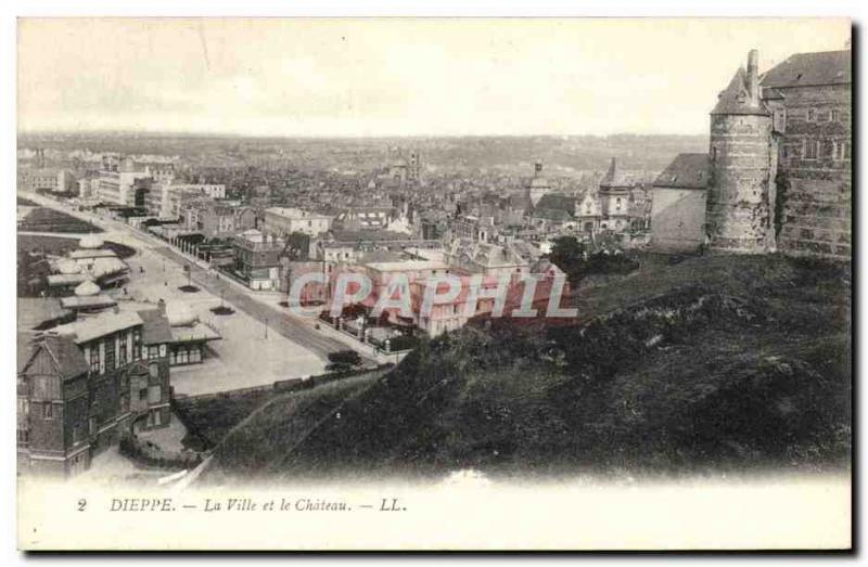 Old Postcard Dieppe City and the Chateau
