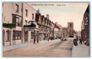 Stratford-On-Avon England Postcard Chapel Street c1910 Antique Peacock Series