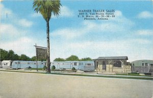 Postcard 1940s Arizona Phoenix Warner Trail Sales occupation linen 23-13550
