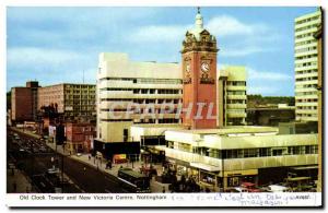 Postcard Modern Old Clock Tower And New Victoria Center Nottingham