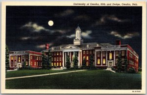 University Of Omaha 60th And Dodge Omaha Nebraska NB Campus Building Postcard