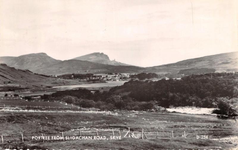 SKYE SCOTLAND UK PORTREE FROM SLIGACHAN ROAD PHOTO POSTCARD 1960s