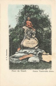 Carte postale Parc de Gand Statue Vandevelde Freres Postcard