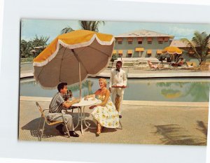 Postcard Paul Weesner's Riviera Hotel Pool and Cabana Cub, Port-au-Prince, Haiti