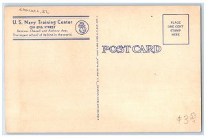 c1930's US Navy Training Center Chicago Illinois IL Unposted Vintage Postcard