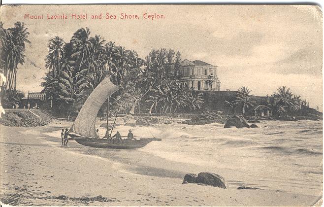 CEYLON   Sri Lanka SEA SHORE  MT LAVINIA HOTEL postcard