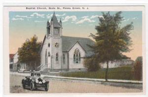 Baptist Church State Street Car Penn Grove New Jersey 1920c postcard