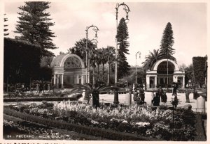 Vintage Postcard Real Photo Villa Giulia City Public Park Palermo Italy RPPC