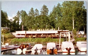 Portland Oregon 1950s Postcard The Anchorage Riverside Restaurant Boats