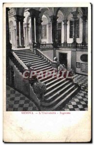 Old Postcard Italy Italia Genova L universita Ingresso