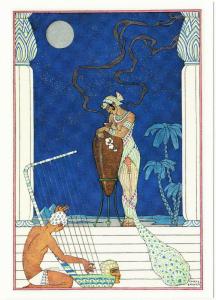 Egypt from The Romance of Perfume by George Barbier Art Postcard