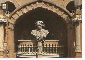 Postal 045529 : Fachada. Balcon superior. Busto de Beethoven. Palau de la Mus...