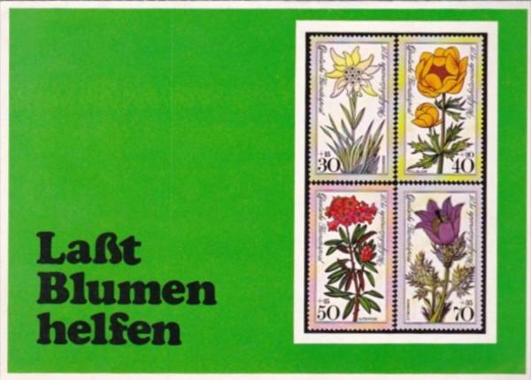 Stamps Flowers Lasst Blumen Helfen Let Flowers Help Germany