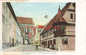 Germany, Rothenburg ob der Tauber, Feuerlein's Erker, Street Scene