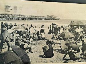 Postcard  1925 View of a Beach Scene in Long Beach, CA.      U1