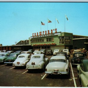 1953 Five Points, Cali. Crawford's Country Department Store Shopping Cars! A237