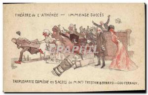 Old Postcard Theater of Comedy & # 39Athenee Triplepatte Tristan Bernard God ...