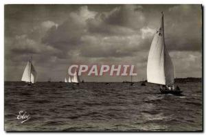 Postcard Modern Sailboat Boat Basin & # 39Arcachon Regates the basin